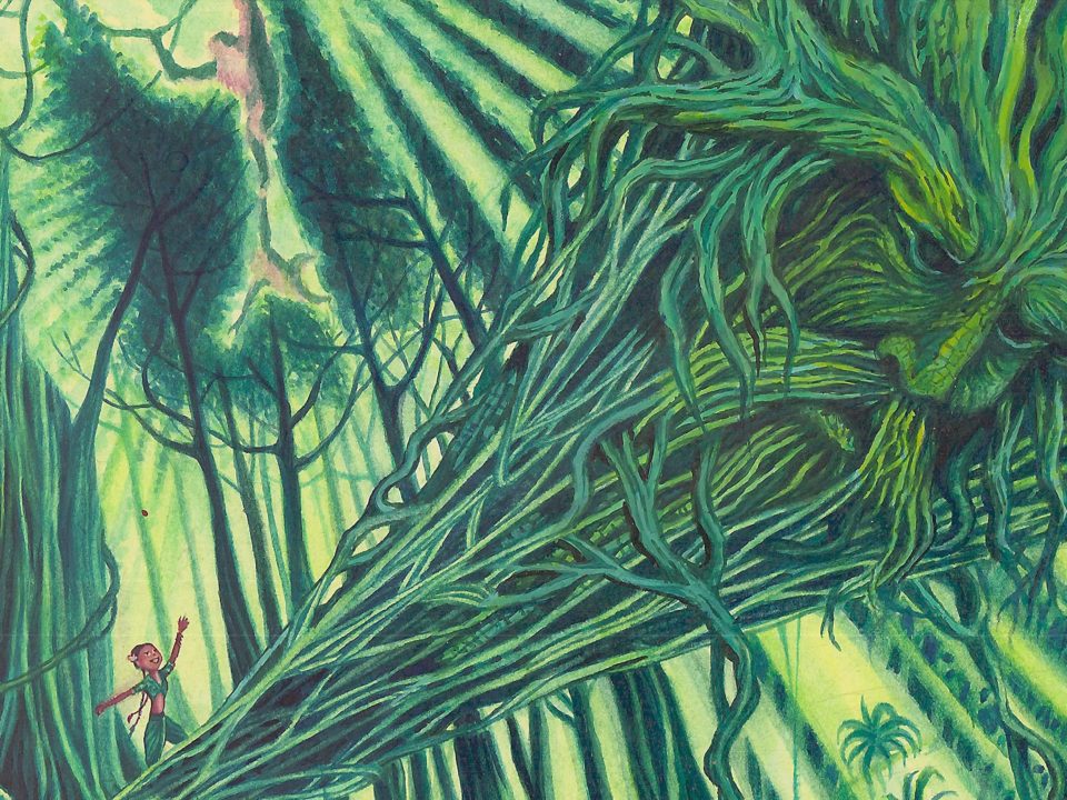 Die Zeichnung für das Titelbild dieser Ausgabe stammt vom indonesischen Autor und Illustrator Alim Bakhtiar, dessen reich illustrierte Erzählung "Kinder des Windes" wir bereits in der Ausgabe 3/2015 (Literatur aus Südostasien) vorgestellt haben © Alim Bakhtiar