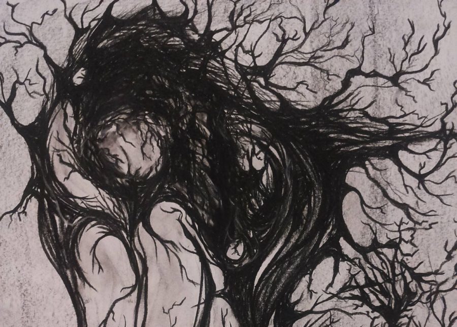 Ausschnitt "Mystik der Wälder", Zeichnung von © Joyce Fendel