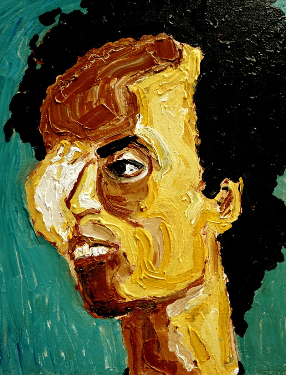 Wiji Thukul, Acryl on canvas - Portrait des 1998 verschwundenen Aktivisten von der indonesischen Malerin Dewi Candraningrum © Dewi Candraningrum