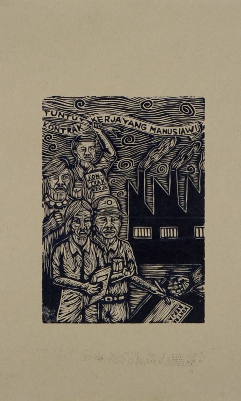 Fordert menschenwürdige Arbeitsverträge © Taring Padi