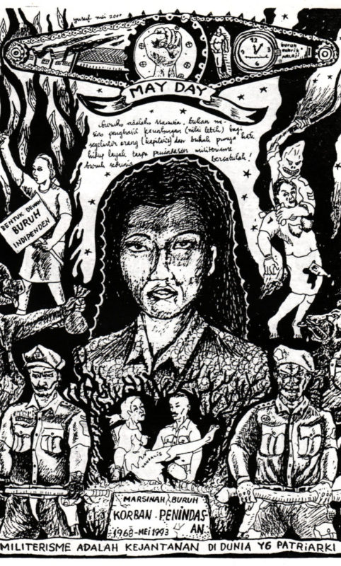 Titelbild Trompet Rakyat XVIII: Militarismus ist der Schwanz des Patriarchats © Taring Padi