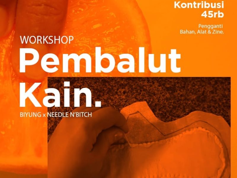 <p style="text-align: center">Foto 6 von 6<br>Poster zur Ankündigung eines Workshops zum Nähen von Monatsbinden © Biyung/NNB</p>