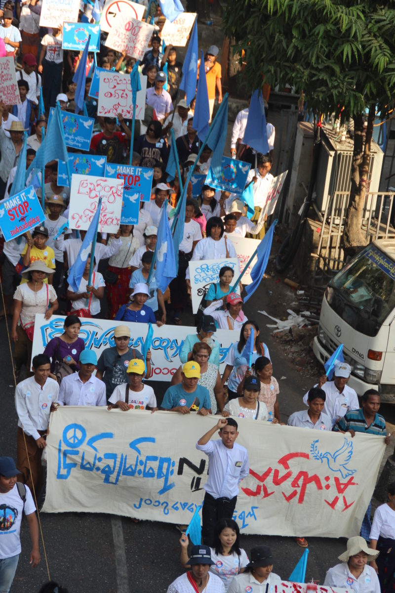 Friedensdemo in Yangon 2017 © Generation Wave