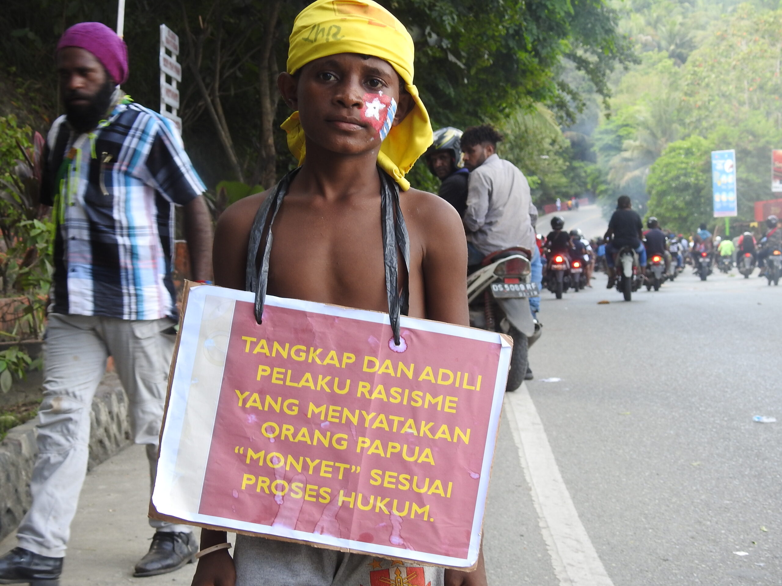 Indonesien, Proteste, Rassismus, Papua © Harun Rumbarar